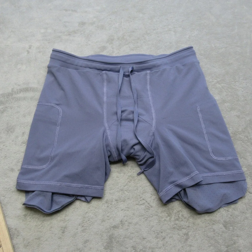 Lululemon Shorts Men Small Purple Ventilated Stretch Wicking Fast and Free Lined